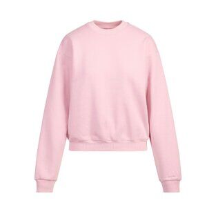 Skims Cotton Fleece Crewneck Pink